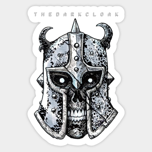 Warrior Skull Sticker by thedarkcloak